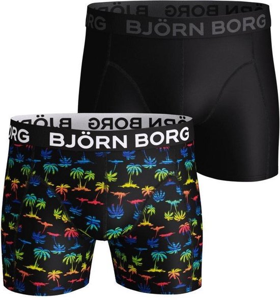 Bjorn Borg - Heren - 2-Pack Rainbow Palm Microfiber - Multicolor - L |  bol.com