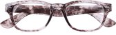 H2optics Leesbril Unisex Zwart/grijs Sterkte +2.5
