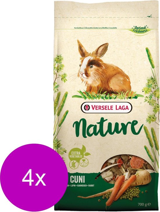 Versele-Laga Nature Cuni - Nourriture pour lapin - 4 x 700 g