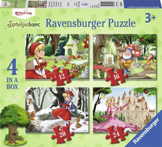 Ravensburger Efteling 4in1box puzzel - 12+16+20+24 stukjes - kinderpuzzel |  bol.com