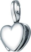Charm - zilver - bedel - hart - medaillon - hanger - foto | karabijn slot