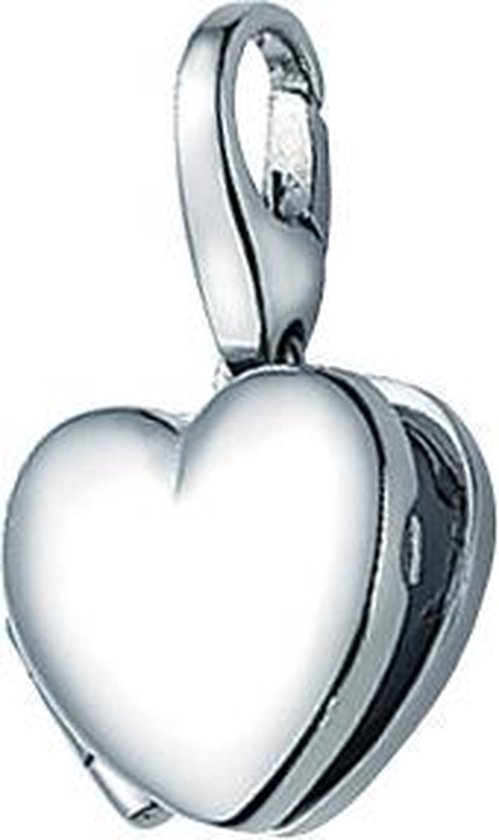 Charm - zilver - bedel - hart - medaillon - hanger - foto | karabijn slot |  bol.com