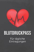 Blutdruckpass f r t gliche Eintragungen