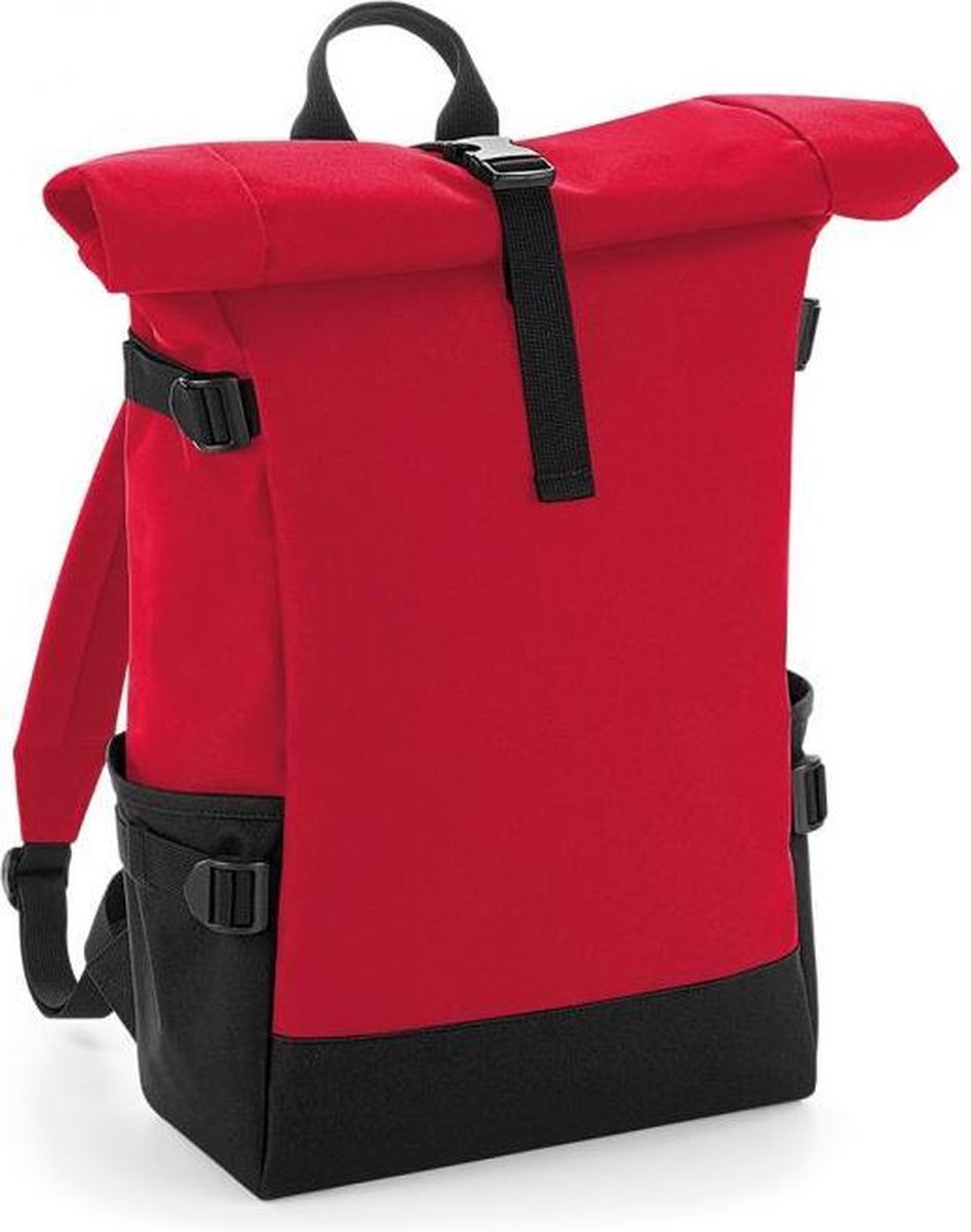 Block roll-top backpack, Kleur Classic Red/ Black