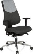 hjh office Pro-Tec 600 - Bureaustoel - Stof - Donkergrijs / lichtgrijs