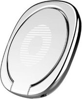 Luxe pop socket ring zilver - smartphone vinger houder -180 graden draaibaar