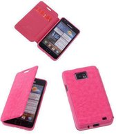 Bestcases Pink TPU Book Case Flip Cover Motif Samsung Galaxy S2 Plus