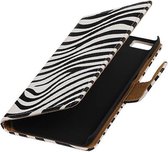 Zebra Bookstyle Hoes voor Xiaomi Mi 5 Wit