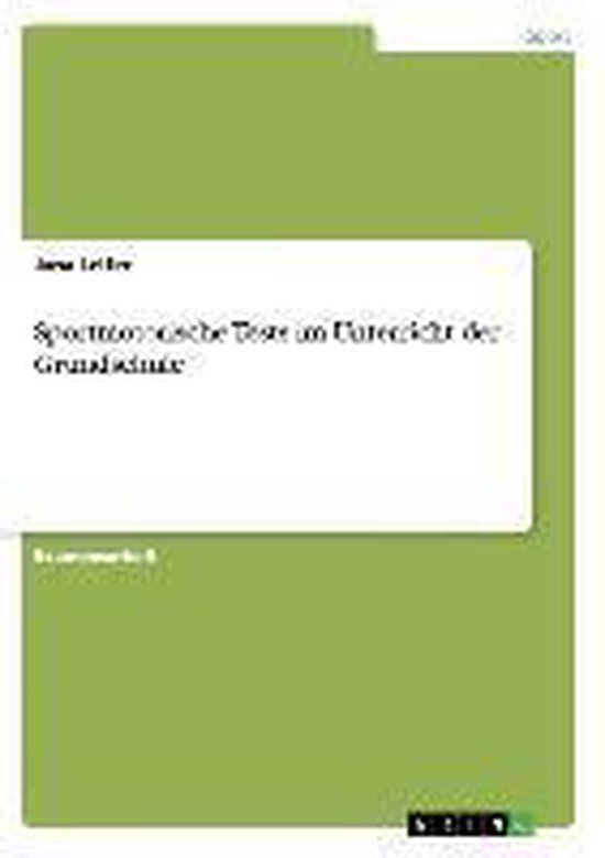 Sportmotorische Tests im Unterricht der Grundschule - cover