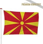 Macedonische Vlag Macedonië 150x225cm - Kwaliteitsvlag - Geschikt voor buiten