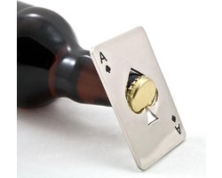 Flesopener - Bieropener kaart Schoppen Aas