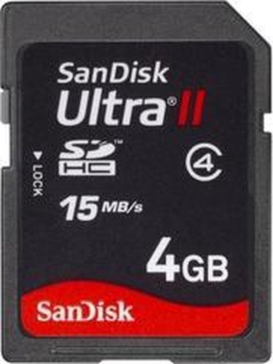 SanDisk Ultra SDHC kaart 4 Gb - geheugenkaart