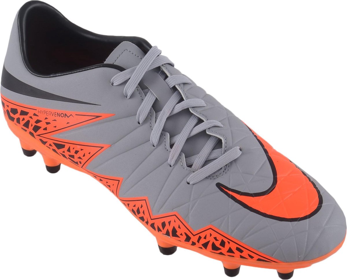 Nike hypervenom II FG Voetbalschoenen - - Maat 40 - grijs/ oranje/zwart |