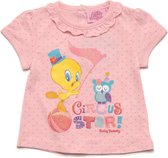 Looney Tunes Meisjes T-shirt - roze - Maat 3 mnd