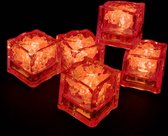 LED ijsblokjes - Lichtgevende ijsblokjes - LED - Rood - 12 stuks