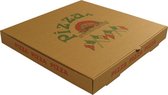 150x Pizzadoos, Americano, Golfkarton, 28x28x4.5cm, bruin