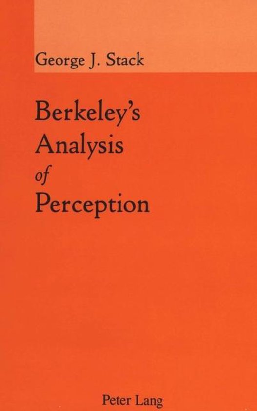 Berkeley's Analysis of Perception 9780820415284 J Stack