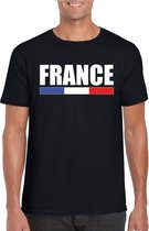 Zwart Frankrijk supporter t-shirt voor heren - Franse vlag shirts L