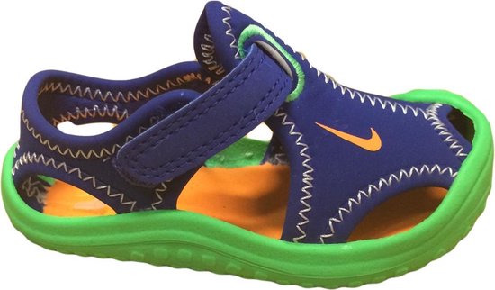 Nike Sunray Protect Jongenssandaal - Maat 22 - Kobalt/Groen | bol.com