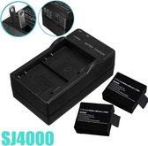 2 Dual Camera Battery Charger Travel Wall Adapter US For SJ4000 SJ5000 M10