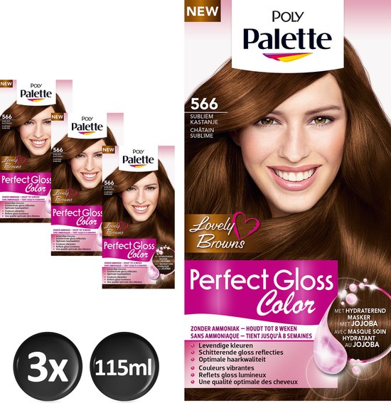 Sociale wetenschappen Ideaal Mineraalwater Schwarzkopf Poly Palette Perfect Gloss 566 Skast Haarverf - 3 stuks -... |  bol.com