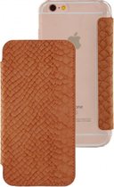 Apple iPhone 6/6s Hoesje - Mobilize - Slim Gelly Serie - Kunstlederen Bookcase - Apricot Snake - Hoesje Geschikt Voor Apple iPhone 6/6s