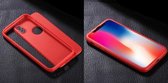 Rood Full Body Protect Case Hoesje Geschikt voor iPhone X