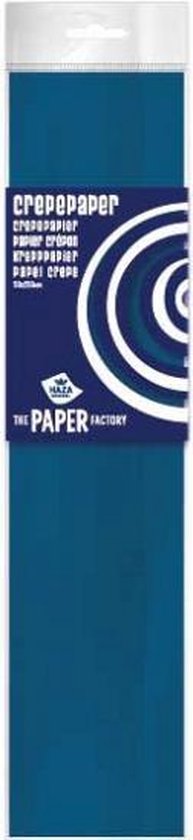 Crepe papier plat donkerblauw  250 cm