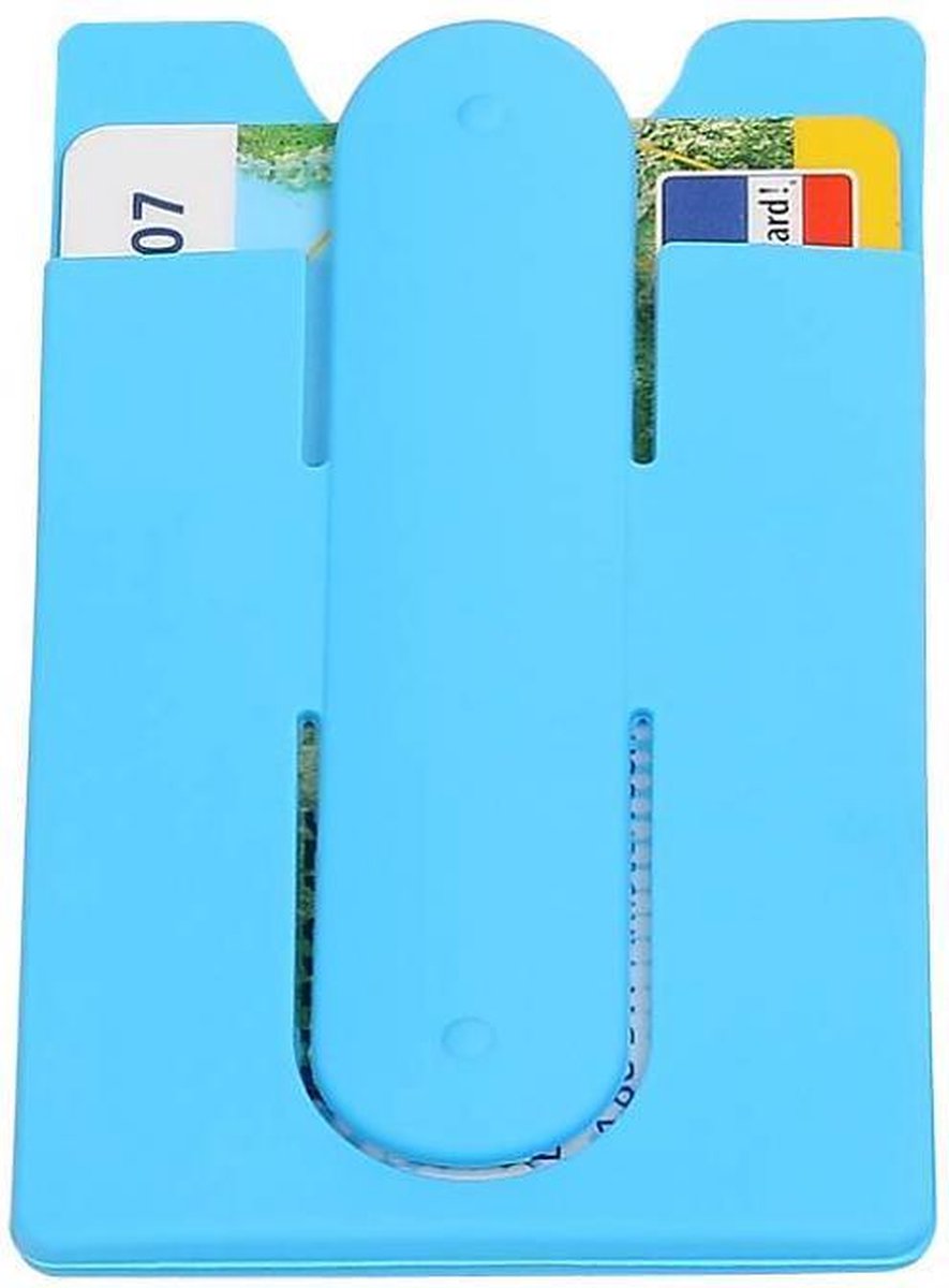 TPU Kaarhouder met Stand Functie Turquoise