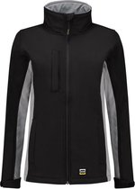 Tricorp soft shell jack bi-color Dames - 402008 - zwart / grijs - maat 3XL