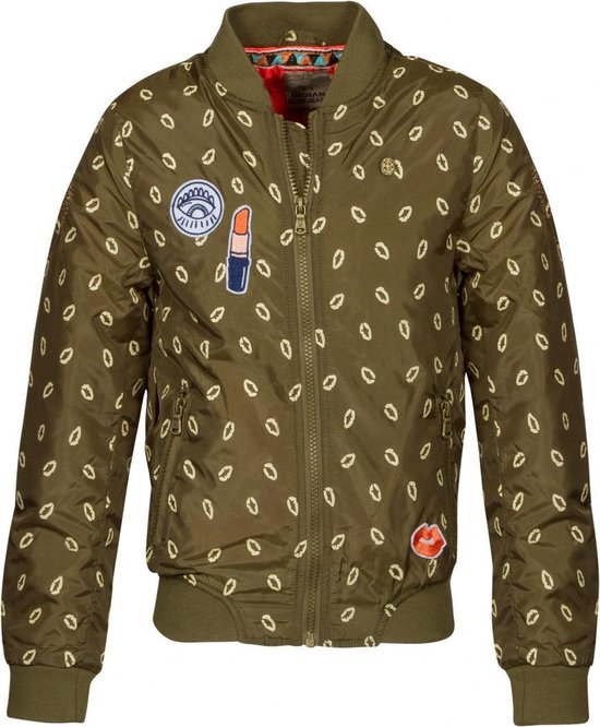 Indian Blue Jeans Bomber jacket, badges 