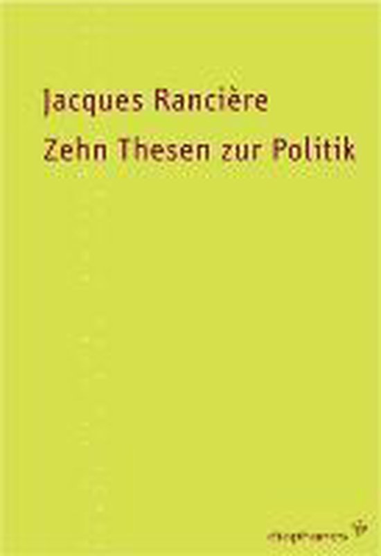 Omslag van Zehn Thesen zur Politik