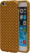 Goud Geweven Hout Design TPU Cover Case voor Apple iPhone 6/6S Cover