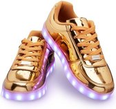 Schoenen met lichtjes - Lichtgevende led schoenen - Goud - Maat 43