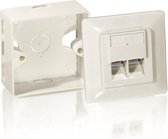 Equip 125761 German Face Plate [Cat.6 w/ Back Box, single retail box, pure white]