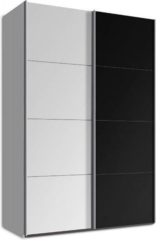 Schuifdeurkast Switchbox 150 cm wit & zwart | bol.com