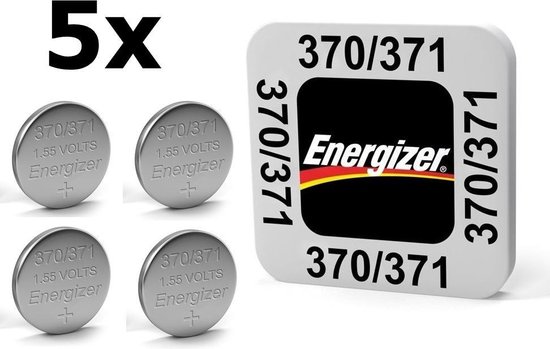 5 pièces - Energizer 370/371 SR69 Pile bouton 1,55 V | bol.com