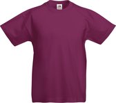 Fruit of the Loom T-shirt Kinderen maat 128 (7-8) 100% Katoen 5 stuks (Bordeaux)