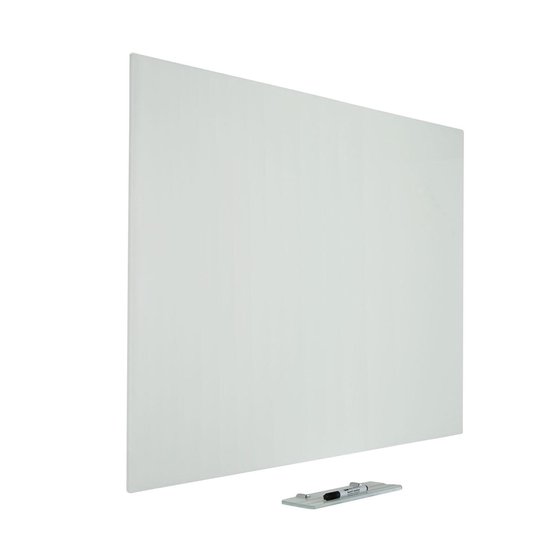 Glasbord Premium met onzichtbare ophang, wit 60x90 cm - SMIT VISUAL