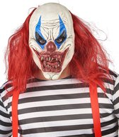 STYLER - Latex enge clown masker met haren voor volwassenen - Maskers > Integrale maskers
