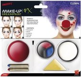 Clown schmink set inclusief clownsneus - schminkset