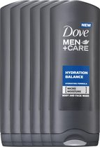 Dove Men+Care Hydration Balance - 6 x 250  ml - Douche Gel - Voordeelverpakking