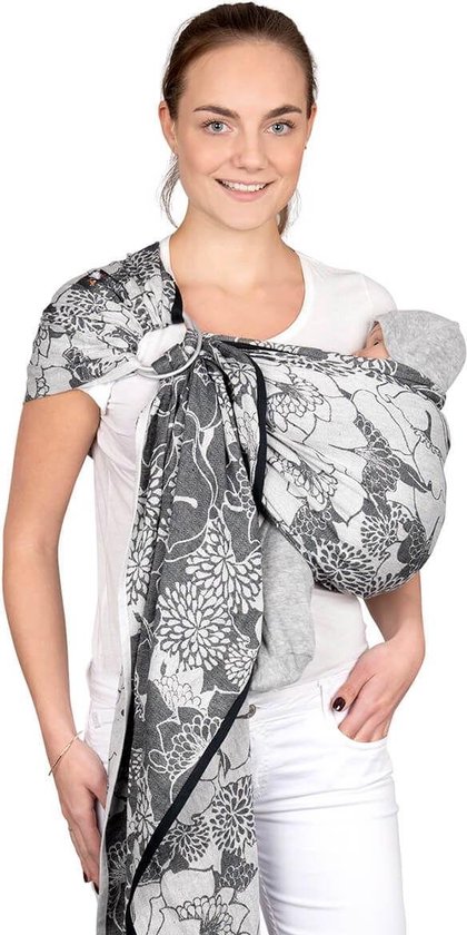 Hoppediz Écharpe de portage Ring-Sling - Bleu Vert Bleu - - 65.99