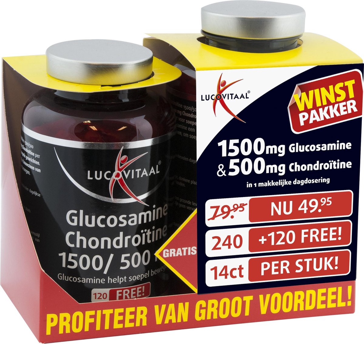 Waarneembaar Uitrusting pols Lucovitaal Glucosamine Chondroïtine - 360 Tabletten - Voedingssupplement |  bol.com