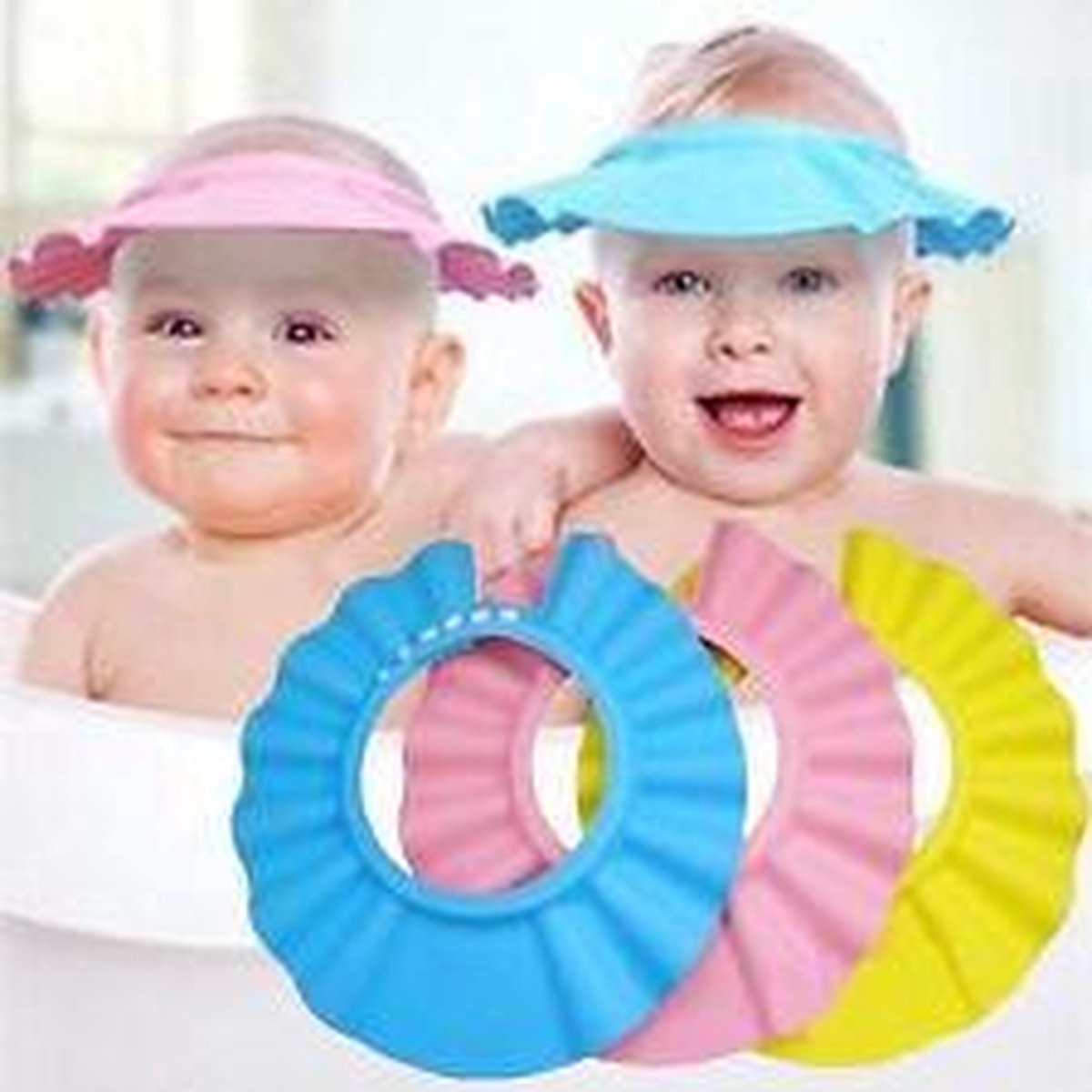 Douchekap Blauw, handig voor kleine kinderen