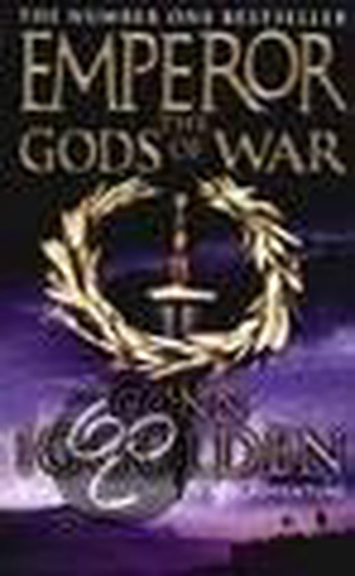 Boek 'Emperor: The Gods of War' met op de voorkant een zwaard binnen een gouden krans en de tekst 'THE NUMBER ONE BESTSELLER EMPEROR THE GODS OF WAR' en 'JAMES HOLLIDAY'