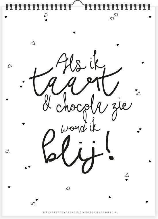 Verwonderlijk bol.com | Verjaardagskalender | Taart & Chocola | kalender | zwartwit RV-32