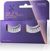 Nouveau Lashes - Strip Lashes Natural / Style 3 & lijm