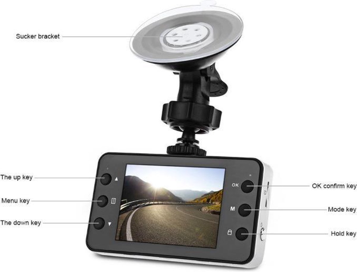 Dashcam Auto Camera K6000 – Dash Cam voor Auto - Full HD 1280x720p