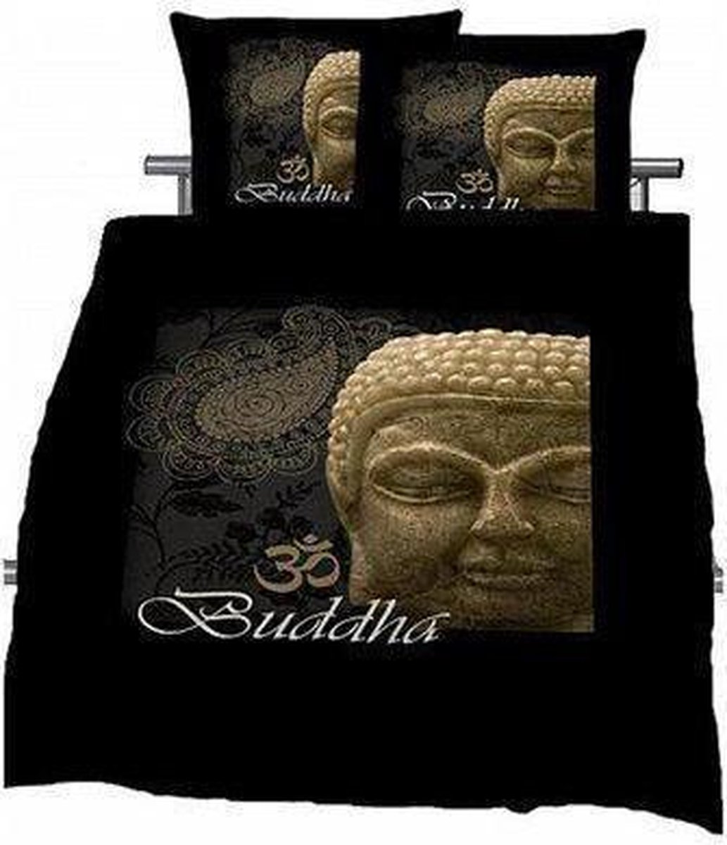 Integreren bouwer film Buddha dekbedovertrek - Black - Lits-jumeaux (240x200/220 cm + 2 slopen) |  bol.com